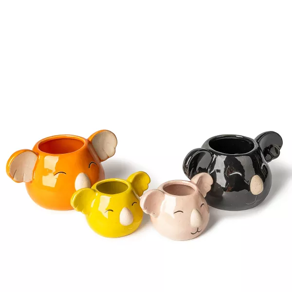 Koalos formos keraminės žvakidės