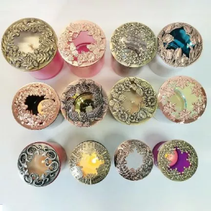 Universalus tuščiavidurio geležies žvakidės dangtis